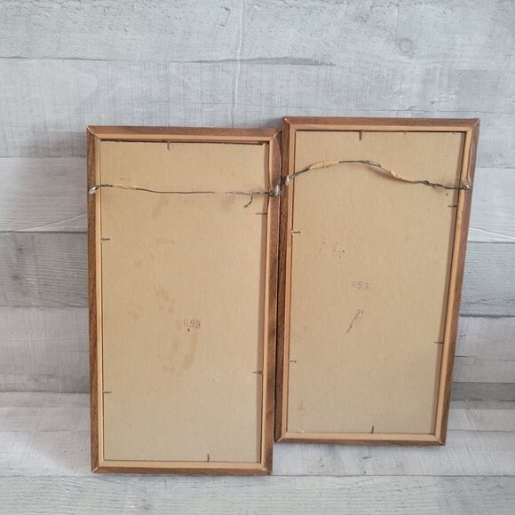 Vintage 3D Floral & Pinecone Wall Plaques Brown & Gold Mid-Century Art Decor - Picture 6 of 9